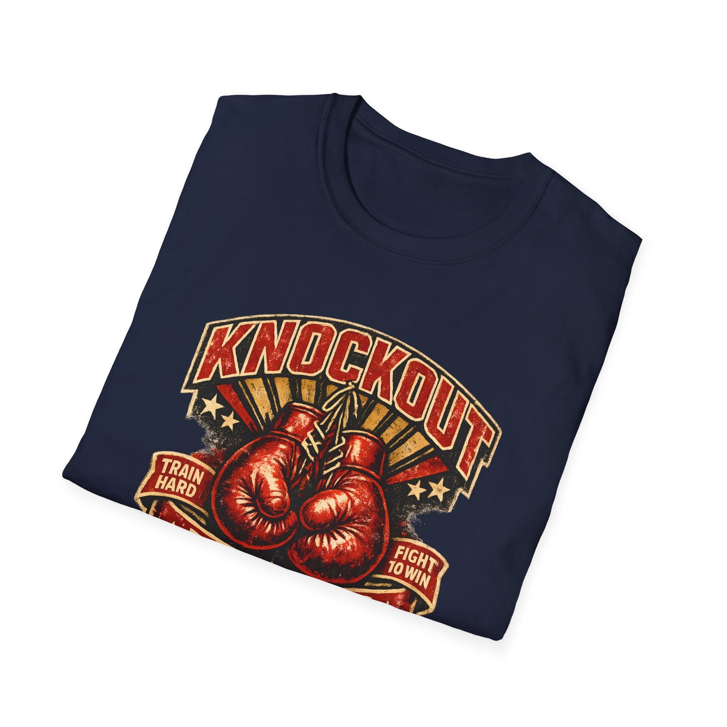 Knockout Fitness Boxing Gloves Vintage Gym Tee