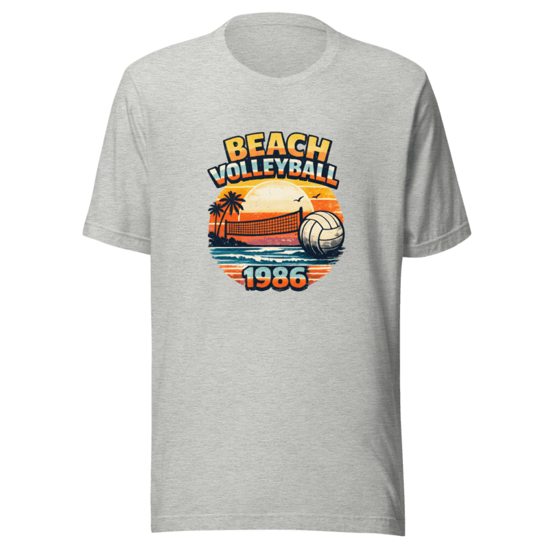 Beach Volleyball 1986 - Vintage California Summer Tee - T-Shirt