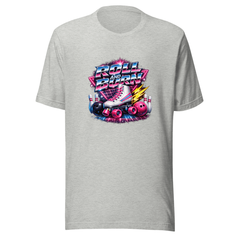 Retro Roll & Bowl Tee - Perfect for Roller Skating & Bowling Fun