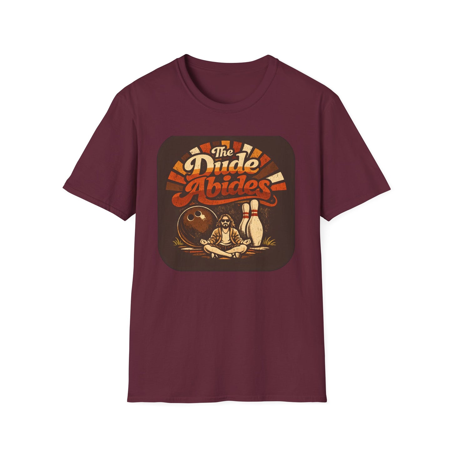 The Dude Abides Retro Bowling Zen Master Tee