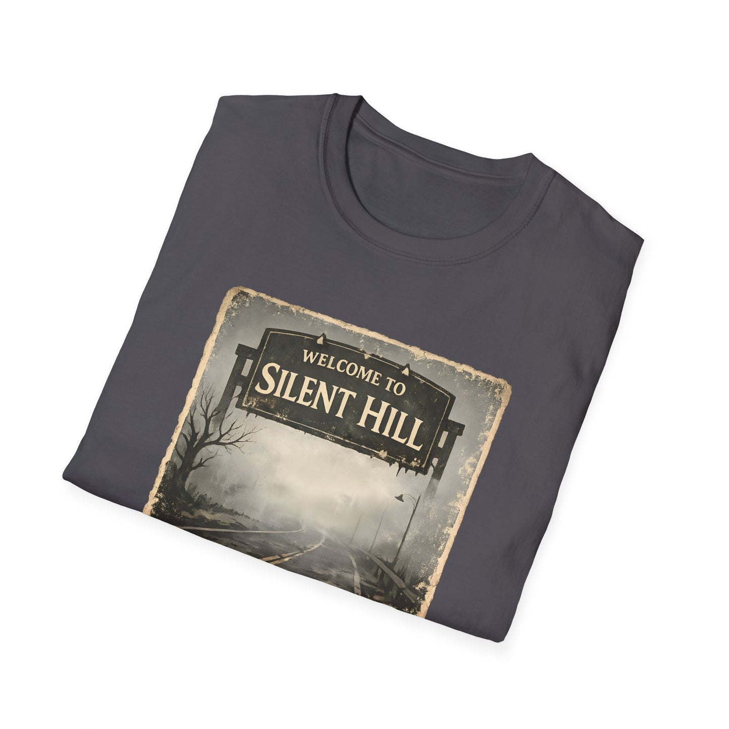 Silent Hill Welcome Sign Vintage Horror Gaming Tee