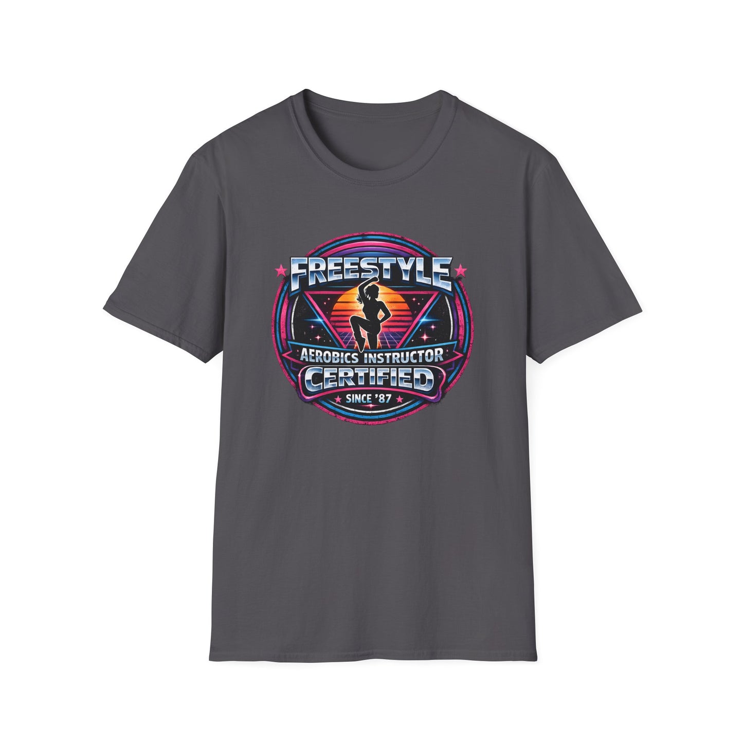 Retro Freestyle Aerobics Instructor Certified 80s Tee