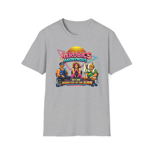 Aerobics Anonymous Retro Fitness Parody Tee