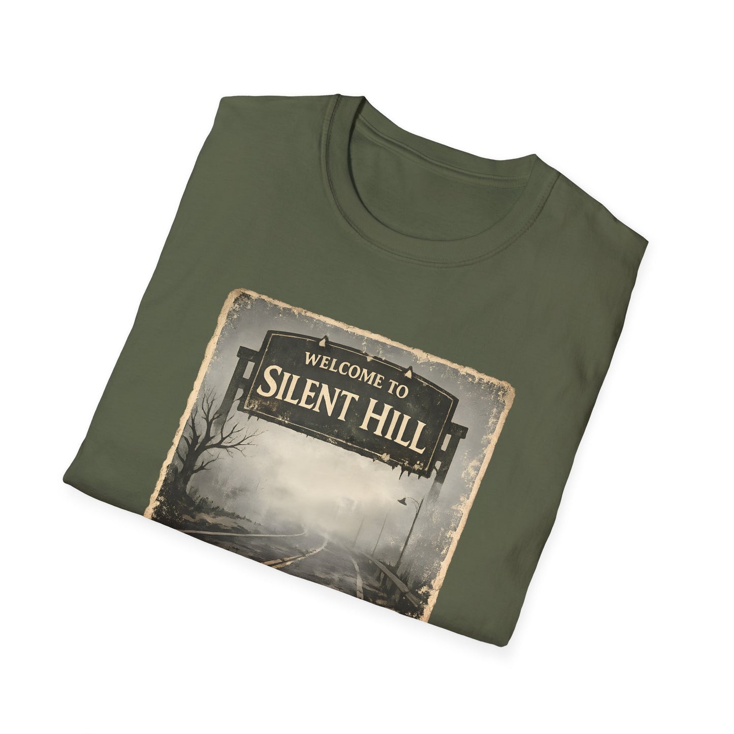 Silent Hill Welcome Sign Vintage Horror Gaming Tee
