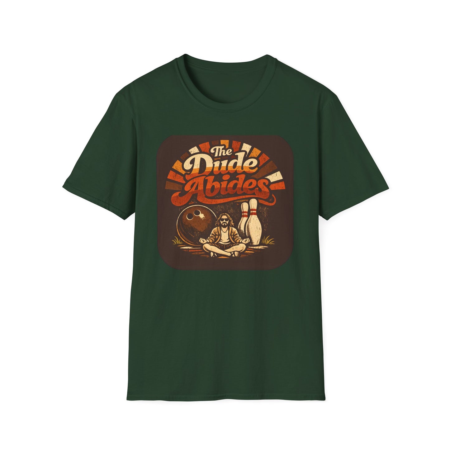 The Dude Abides Retro Bowling Zen Master Tee