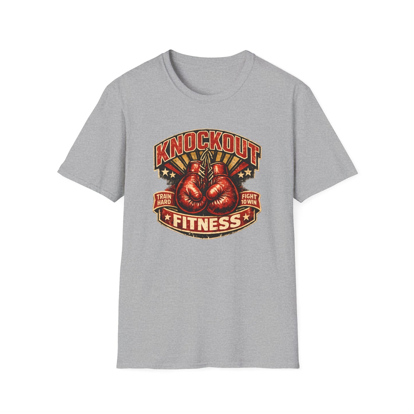 Knockout Fitness Boxing Gloves Vintage Gym Tee