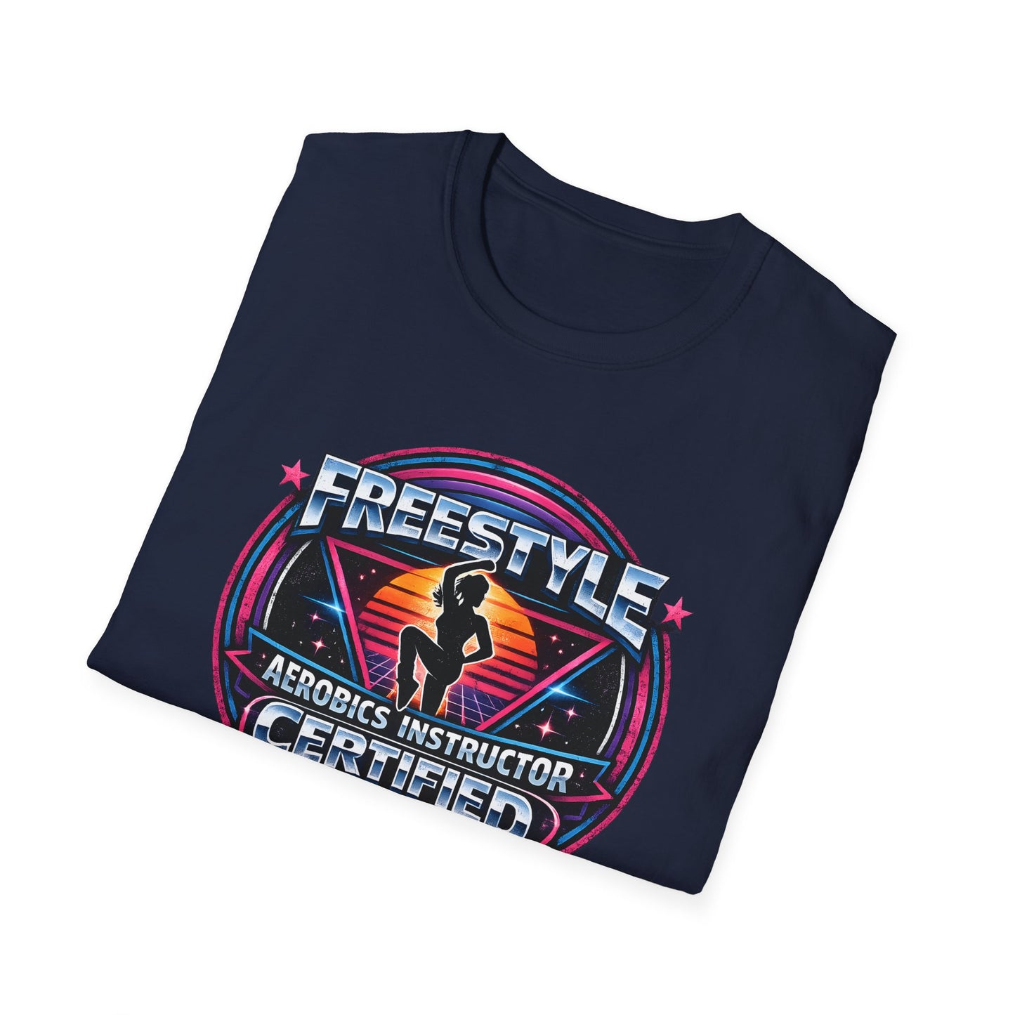 Retro Freestyle Aerobics Instructor Certified 80s Tee