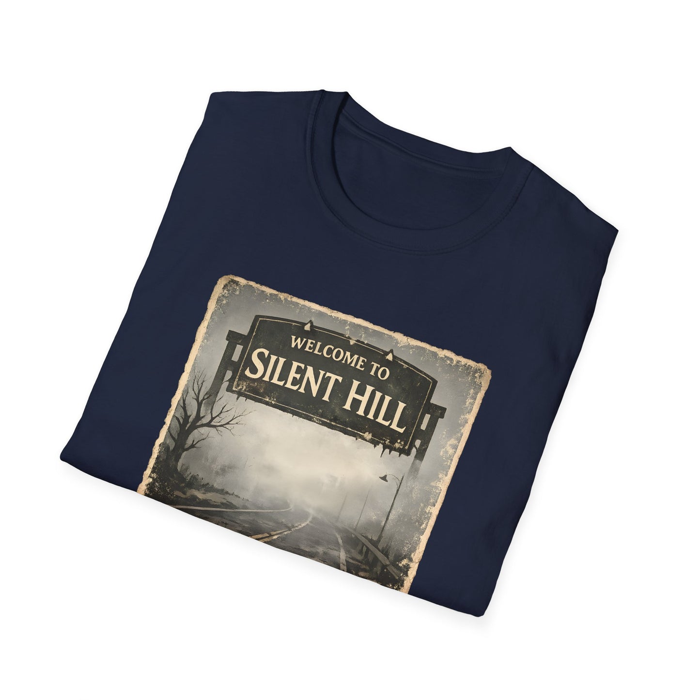 Silent Hill Welcome Sign Vintage Horror Gaming Tee