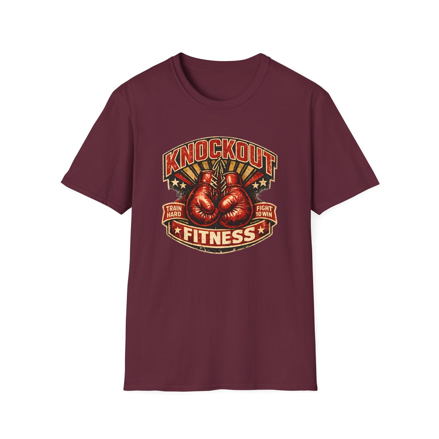 Knockout Fitness Boxing Gloves Vintage Gym Tee