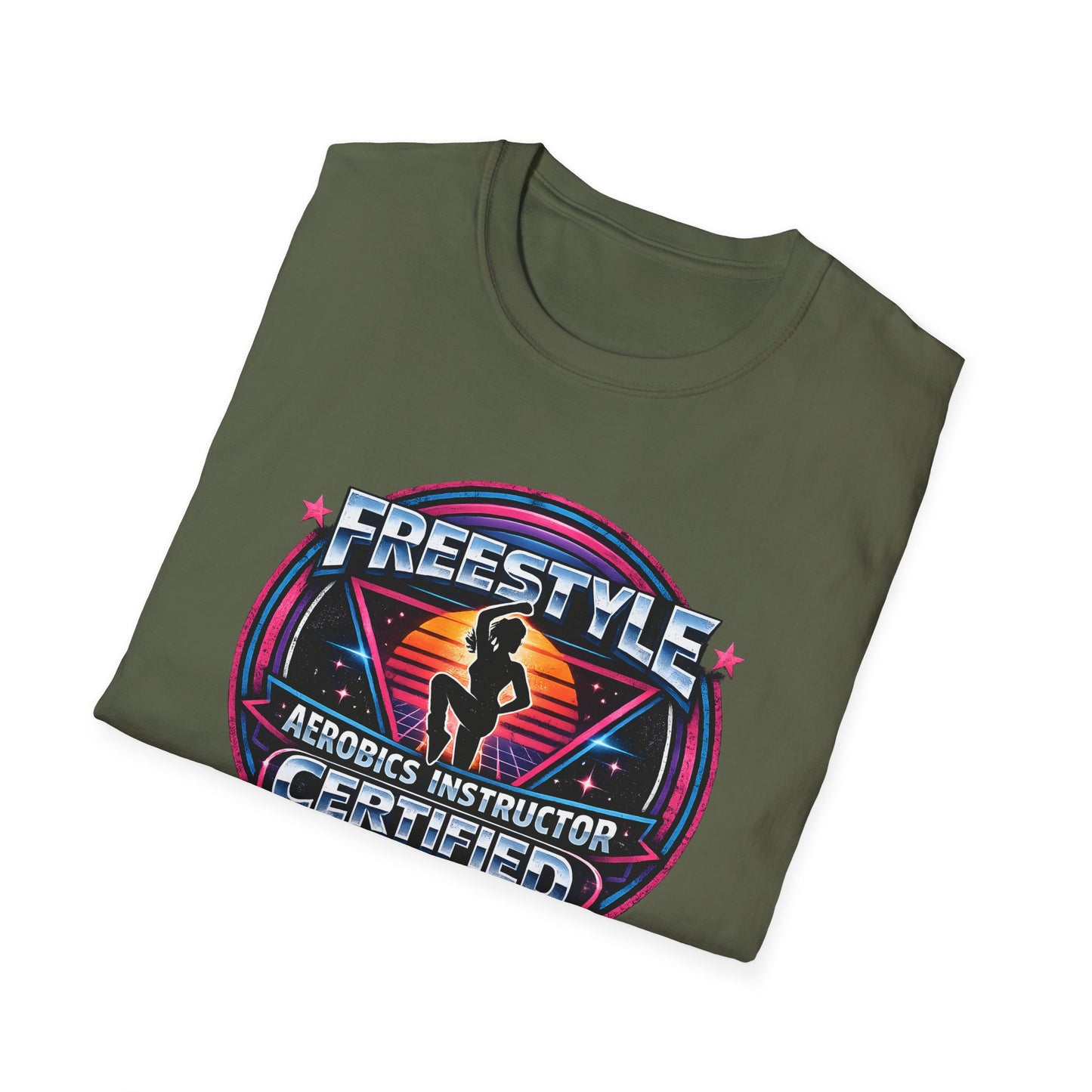 Retro Freestyle Aerobics Instructor Certified 80s Tee