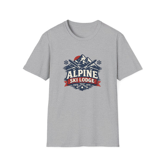 Alpine Ski Lodge Vintage Mountain Winter Sports Tee