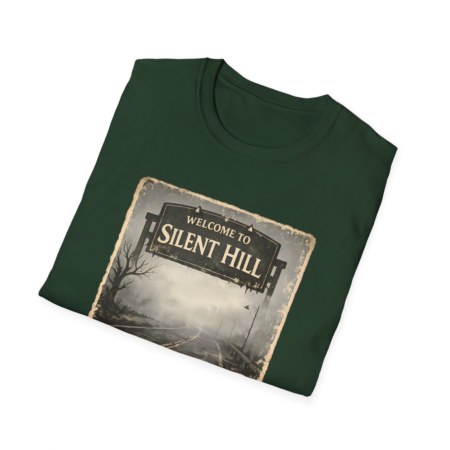 Silent Hill Welcome Sign Vintage Horror Gaming Tee