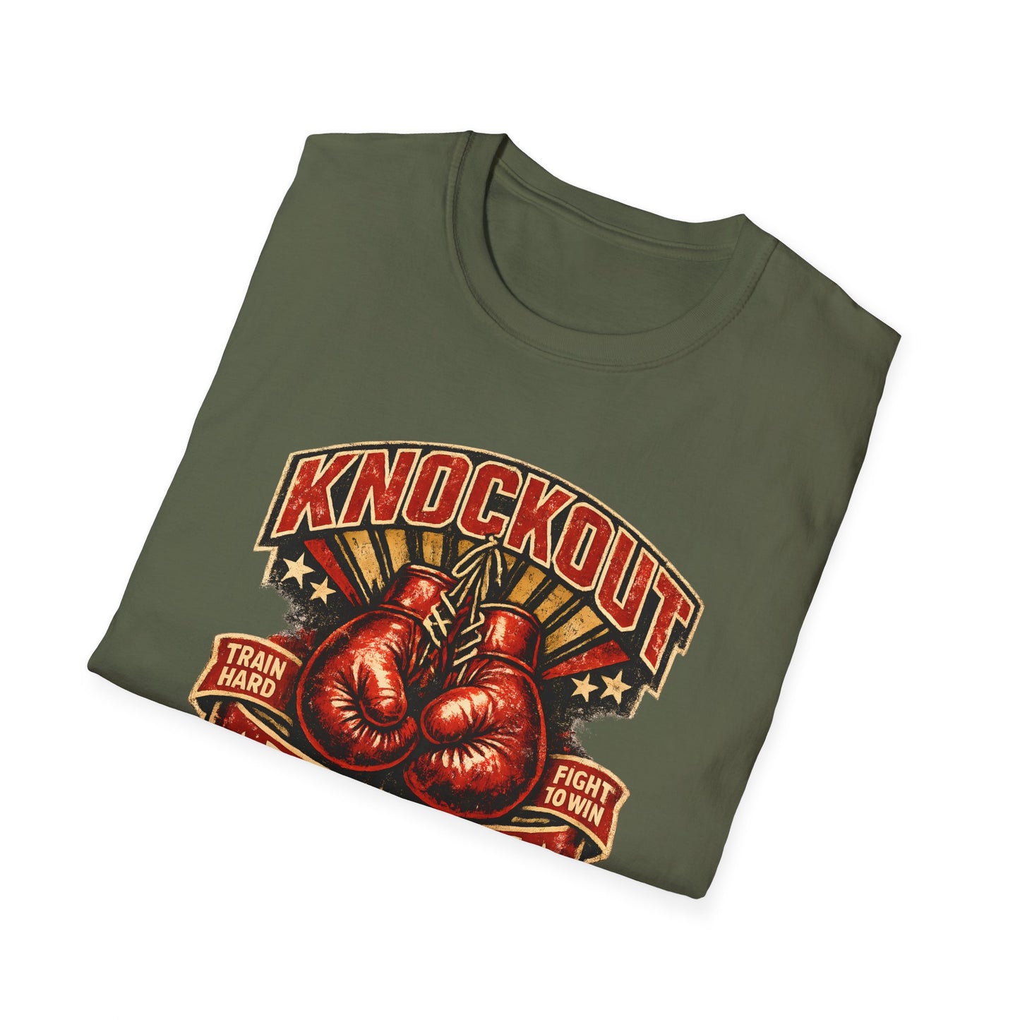 Knockout Fitness Boxing Gloves Vintage Gym Tee