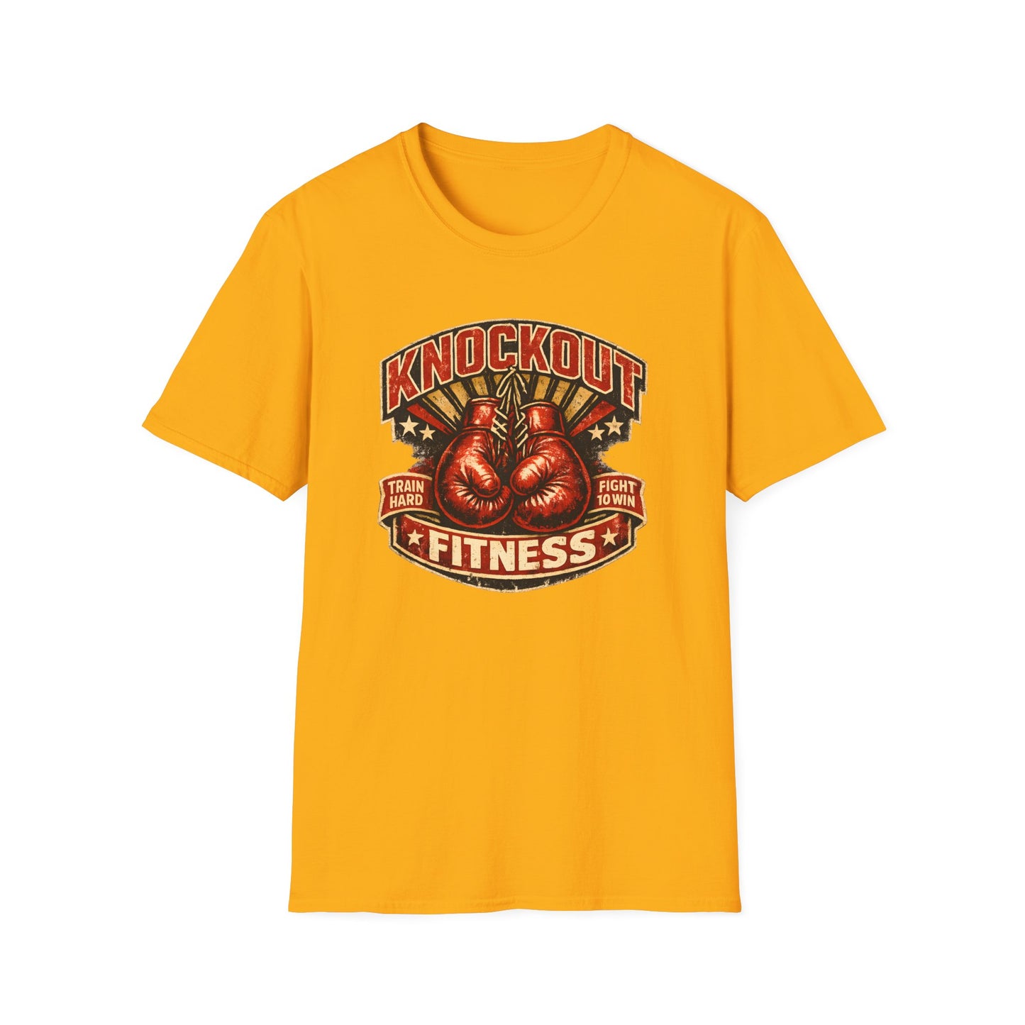Knockout Fitness Boxing Gloves Vintage Gym Tee