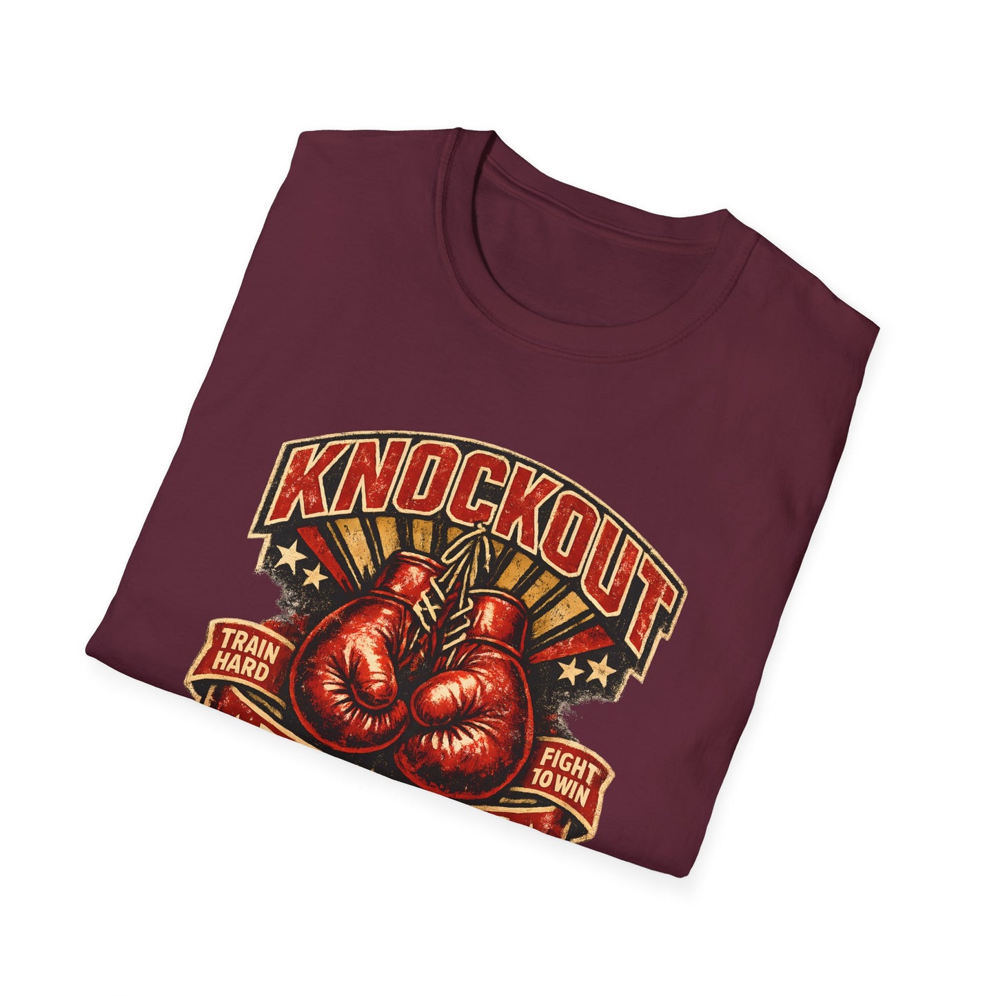 Knockout Fitness Boxing Gloves Vintage Gym Tee