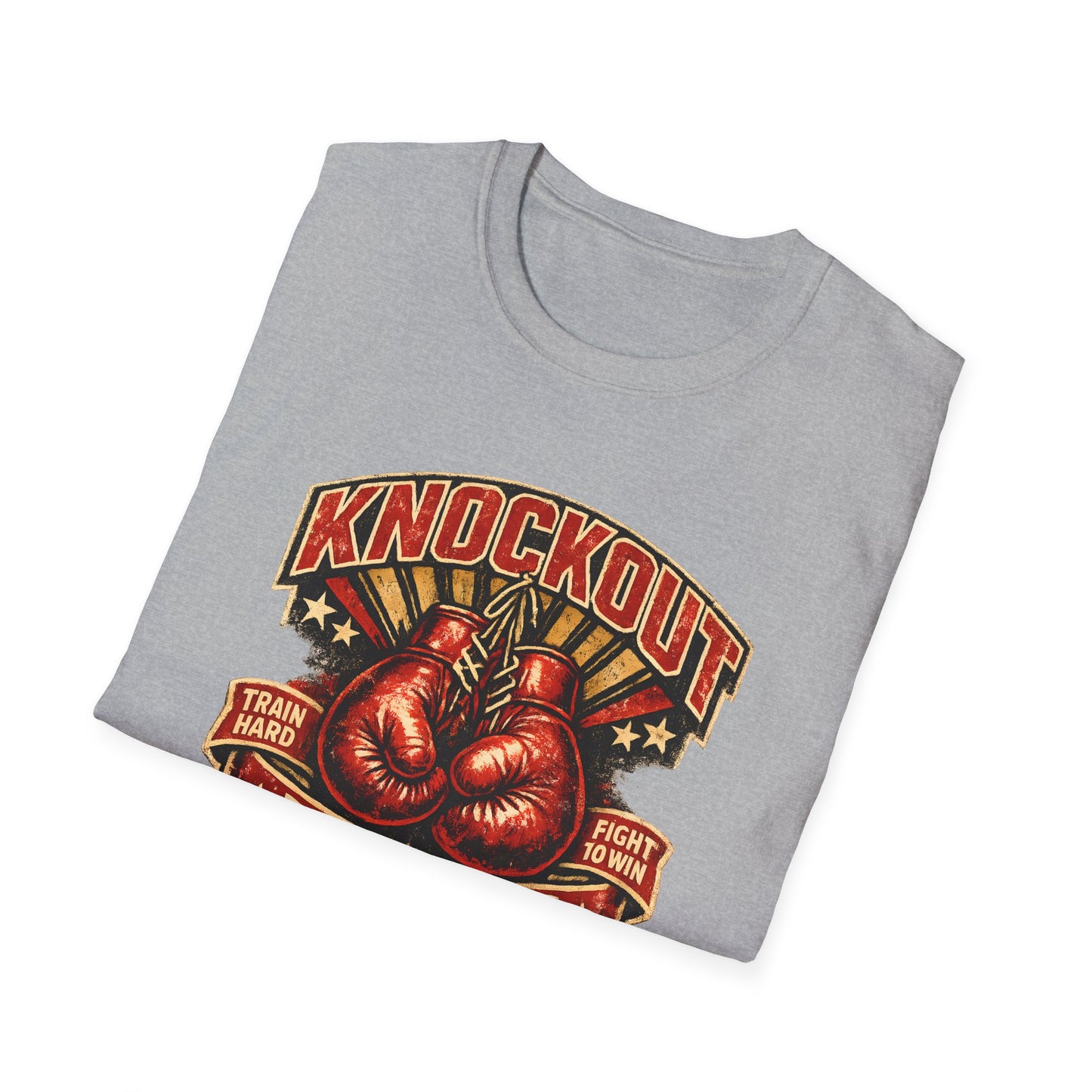Knockout Fitness Boxing Gloves Vintage Gym Tee